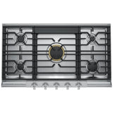 Frigidaire Professional PCCG3680AS Gas Cooktop, 36 inch Exterior Width, 5 Burners, 18,000 BTU Highest Burner, Stainless Steel colour