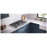 Frigidaire Professional PCCG3680AS Gas Cooktop, 36 inch Exterior Width, 5 Burners, 18,000 BTU Highest Burner, Stainless Steel colour