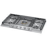 Frigidaire Professional PCCG3680AS Gas Cooktop, 36 inch Exterior Width, 5 Burners, 18,000 BTU Highest Burner, Stainless Steel colour