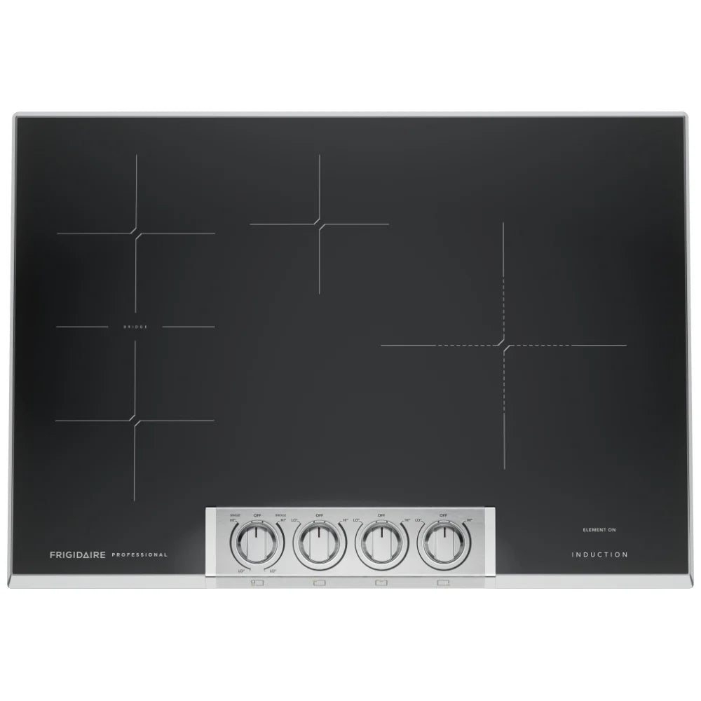 Frigidaire Professional PCCI3080AF Induction Cooktop, 30 inch Exterior Width, 4 Burners, Stainless Steel colour