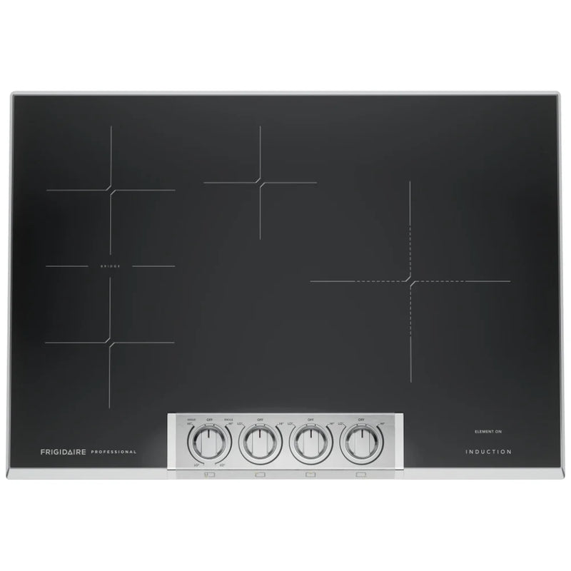 Frigidaire Professional PCCI3080AF Induction Cooktop, 30 inch Exterior Width, 4 Burners, 3,800 W Highest Element, Stainless Steel colour