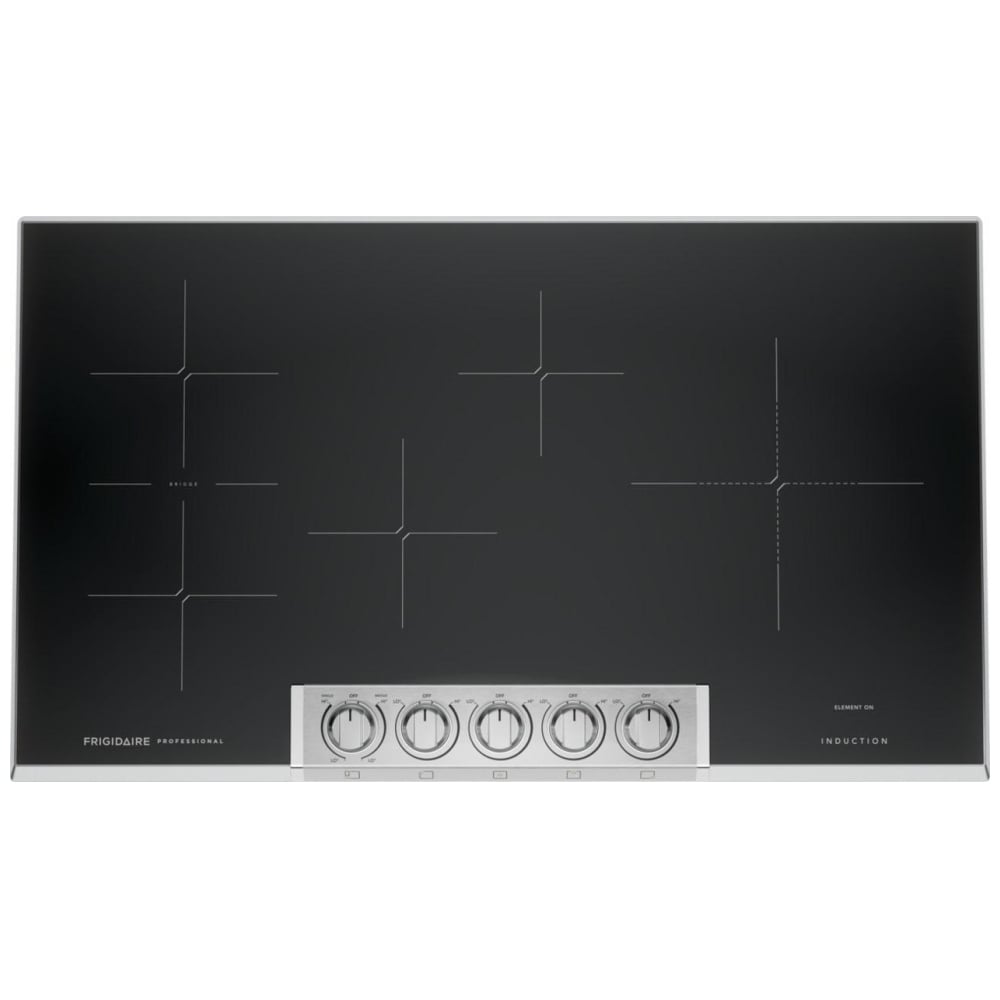 Frigidaire Professional PCCI3680AF Induction Cooktop, 36 inch Exterior Width, 5 Burners, 5,200 W Highest Element, Stainless Steel colour
