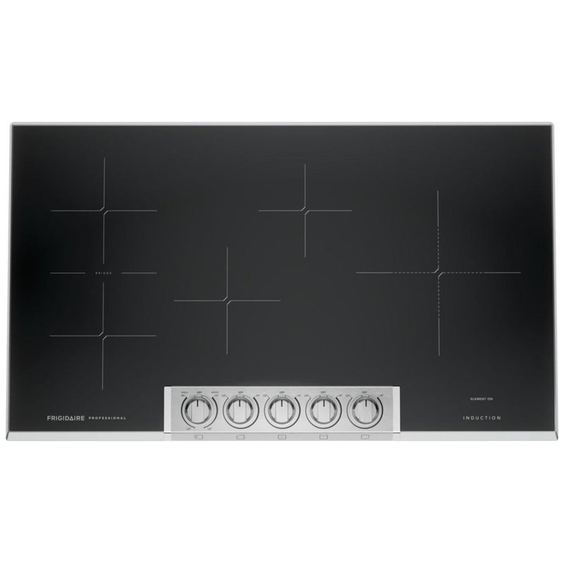 Frigidaire Professional PCCI3680AF Induction Cooktop, 36 inch Exterior Width, 5 Burners, 5,200 W Highest Element, Stainless Steel colour