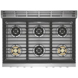 Frigidaire Professional PCFD3670AF Dual Fuel Range, 4.4 cu. ft. Capacity, 36 inch Exterior Width, Dual Fan True Convection, 6 Burners, Air Fry, Self Clean, Stainless Steel colour