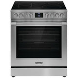 Frigidaire Professional PCFE308CAF Electric Range, 6.2 cu. ft. Capacity, 30 inch Exterior Width, Convection, 5 Burners, Yes, Self Clean, 3,200 W Highest Element, Stainless Steel colour