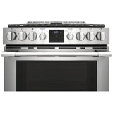 Frigidaire Professional PCFG3078AF Gas Range, 5.6 cu. ft. Capacity, 30 inch Exterior Width, Self Clean, Convection, 5 Burners, Storage Drawer, Air Fry, 18,000 BTU Highest Burner, Stainless Steel colour Air Fry tray included, True European Convection