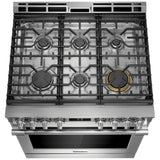 Frigidaire Professional PCFG3080AF Gas Range, 6 cu. ft. Capacity, 30 inch Exterior Width, Self Clean, Convection, 6 Burners, Yes, 18,000 BTU Highest Burner, Stainless Steel colour