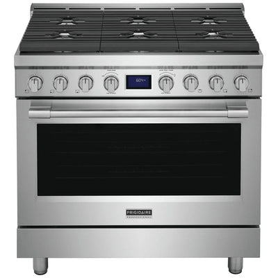 Frigidaire Professional 36'' Front Control Freestanding Gas Range PCFG3670AF