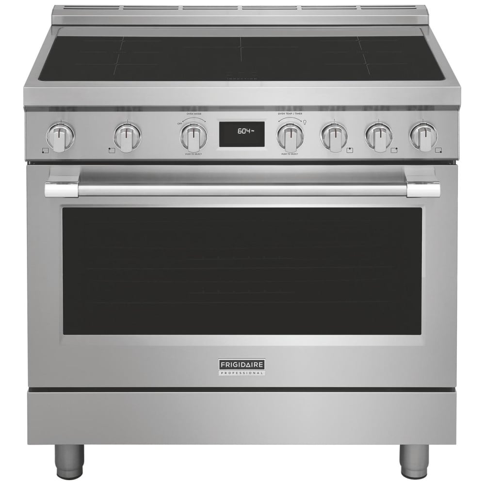 Frigidaire Professional PCFI3670AF Induction Range, 4.4 cu. ft. Capacity, 36 inch Exterior Width, Dual Fan True Convection, 5 Burners, Self Clean, 3,700 W Highest Element, Stainless Steel colour