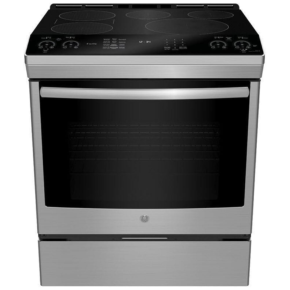 GE Profile PCHS920YMFS Induction Range, 5.3 cu. ft. Capacity, 30 inch Exterior Width, True Convection, 5 Burners, Storage Drawer, Yes, Self Clean, 3,700 W Highest Element, Stainless Steel colour