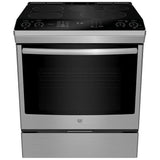 GE Profile PCHS920YMFS Induction Range, 5.3 cu. ft. Capacity, 30 inch Exterior Width, True Convection, 5 Burners, Storage Drawer, Yes, Self Clean, 3,700 W Highest Element, Stainless Steel colour
