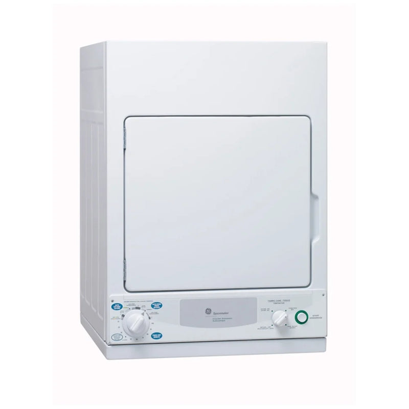 GE Profile PCKS443EBWW Electric Dryer, 3.6 cu. ft. Dryer Capacity, 4 Dry Cycles, 4 Temperature Settings, Vented, Stackable, White colour