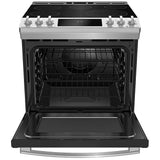 GE Profile PCS940YMFS Electric Range, 5.3 cu. ft. Capacity, 30 inch Exterior Width, True Convection, 5 Burners, Oven Drawer, Yes, Self Clean, 3,000 W Highest Element, Stainless Steel colour
