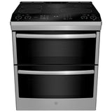 GE Profile PCS980YMFS Electric Range, 6.7 cu. ft. Capacity, 30 inch Exterior Width, True Convection, 5 Burners, Yes, Self Clean, Double Oven, 3,000 W Highest Element, Stainless Steel colour