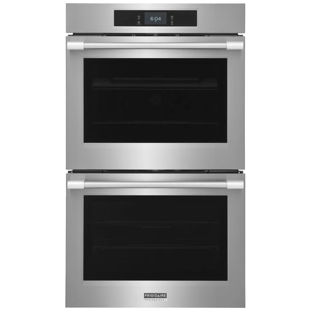 Frigidaire PCWD3085AF Double Wall Oven, 30 inch Exterior Width, True Convection (Both Ovens), Both Ovens Self Clean, 10.6 cu. ft. Capacity, Temperature Probe, Wifi Enabled, Air Fry, Stainless Steel colour