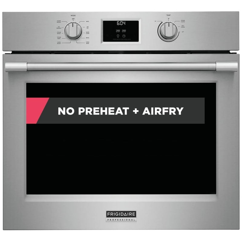 Frigidaire Professional PCWS3080AF Single Wall Oven, 30 inch Exterior Width, Convection, Self Clean, 5.3 cu. ft. Capacity, Temperature Probe, Air Fry, Stainless Steel colour