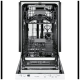 GE Profile PDT145SGLWW Dishwasher, 18 inch Exterior Width, 47 dB Decibel Level, Fully Integrated, Stainless Interior, 3 Wash Cycles, 8 Capacity (Place Settings), Hard Food Disposal, 2 Loading Racks, Wifi Enabled, White colour