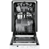 GE Profile PDT145SGLWW Dishwasher, 18 inch Exterior Width, 47 dB Decibel Level, Fully Integrated, Stainless Interior, 3 Wash Cycles, 8 Capacity (Place Settings), Hard Food Disposal, 2 Loading Racks, Wifi Enabled, White colour