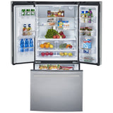 GE Profile PFE24HYRCFS Bottom Freezer French Door Refrigerator, 33 inch Width, 24.8 cu. ft. Capacity, Water Dispenser (Exterior), Ice Dispenser (Thru Door), ENERGY STAR Certified, Stainless Steel colour