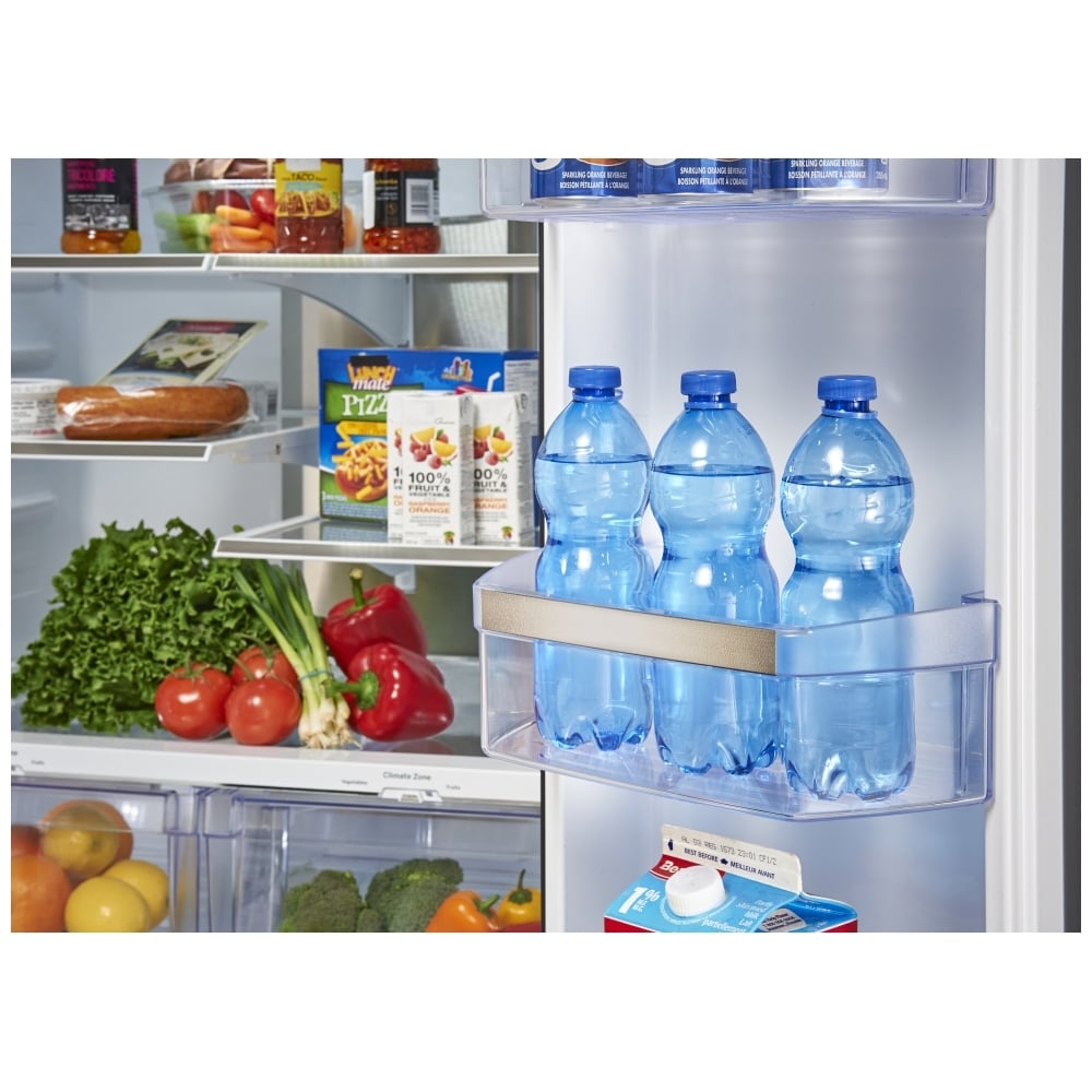 GE Profile PFE24HYRCFS Bottom Freezer French Door Refrigerator, 33 inch Width, 24.8 cu. ft. Capacity, Water Dispenser (Exterior), Ice Dispenser (Thru Door), ENERGY STAR Certified, Stainless Steel colour