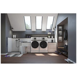 GE Profile PFQ83HSSWWW All-in-One Washer Dryer Combo, 28 inch Width, 5.3 cu. ft. Washer Capacity, Steam Clean, 11 Wash Cycles, 5 Temperature Settings, 1,300 RPM Washer Spin Speed, Wifi Enabled, Electric, White colour