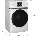 GE Profile PFQ83HSSWWW All-in-One Washer Dryer Combo, 28 inch Width, 5.3 cu. ft. Washer Capacity, Steam Clean, 11 Wash Cycles, 5 Temperature Settings, 1,300 RPM Washer Spin Speed, Wifi Enabled, Electric, White colour