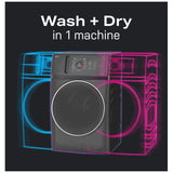 GE Profile PFQ83HSSWWW All-in-One Washer Dryer Combo, 28 inch Width, 5.3 cu. ft. Washer Capacity, Steam Clean, 11 Wash Cycles, 5 Temperature Settings, 1,300 RPM Washer Spin Speed, Wifi Enabled, Electric, White colour