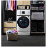 GE Profile PFQ83HSSWWW All-in-One Washer Dryer Combo, 28 inch Width, 5.3 cu. ft. Washer Capacity, Steam Clean, 11 Wash Cycles, 5 Temperature Settings, 1,300 RPM Washer Spin Speed, Wifi Enabled, Electric, White colour