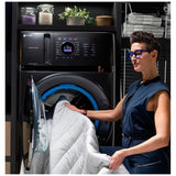 GE Profile PFQ97HSPVDS All-in-One Washer Dryer Combo Electric Dryer, 28 inch Width, 5.5 cu. ft. Dryer and Washer Capacity, 14 Dry Cycles, Steam Clean, 12 Wash Cycles, 1,300 RPM Washer Spin Speed, Wifi Enabled, Electric, Carbon Graphite colour
