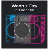 GE Profile PFQ97HSPVDS All-in-One Washer Dryer Combo Electric Dryer, 28 inch Width, 5.5 cu. ft. Dryer and Washer Capacity, 14 Dry Cycles, Steam Clean, 12 Wash Cycles, 1,300 RPM Washer Spin Speed, Wifi Enabled, Electric, Carbon Graphite colour