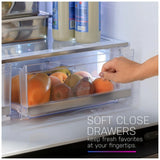 GE Profile PGE29BYTFS French Door Refrigerator, 36 inch Width, 28.7 cu. ft. Capacity, Water Dispenser (Interior), Ice Dispenser (Freezer Located), Stainless Steel colour