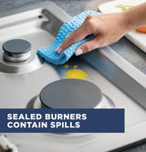 GE Profile PGP9036SLSS Gas Cooktop, 36 inch Exterior Width, 5 Burners, 18,000 BTU Highest Burner, Stainless Steel colour