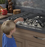 GE Profile PGP9036SLSS Gas Cooktop, 36 inch Exterior Width, 5 Burners, 18,000 BTU Highest Burner, Stainless Steel colour