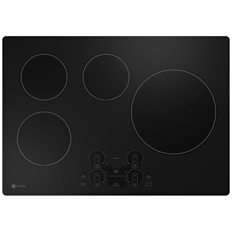 GE Profile PHP7030DTBB Induction Cooktop, 30 inch Exterior Width, 4 Burners, 3,700 W Highest Element, Black colour