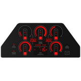 GE Profile PHP7036DTBB Induction Cooktop, 36 inch Exterior Width, 5 Burners, 3,700 W Highest Element, Black colour