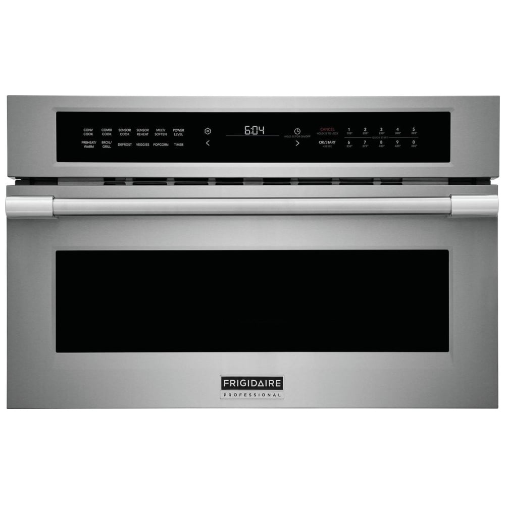 Frigidaire Professional PMBD3080AF Built In Microwave, 30 inch Exterior Width, 1.6 cu. ft. Capacity, 1,000 W Watts, Convection, Stainless Steel Interior, Stainless Steel colour