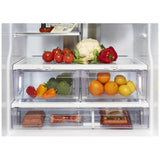 GE Profile PNE21NGLKWW French Door Refrigerator, 30 inch Width, 20.8 cu. ft. Capacity, Water Dispenser (Interior), Ice Dispenser (Freezer Located), ENERGY STAR Certified, White colour