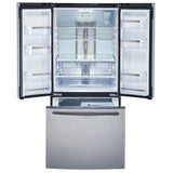 GE Profile PNE21NYRKFS Bottom Freezer French Door Refrigerator, 30 inch Width, 20.8 cu. ft. Capacity, Water Dispenser (Interior), Ice Dispenser (Freezer Located), ENERGY STAR Certified, Stainless Steel colour