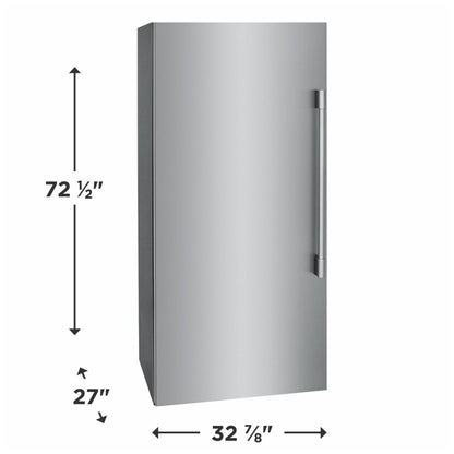 Frigidaire Professional PRDF1922AF Upright Freezer, 32 7/8 inch Width, 18.6 cu. ft. Capacity, Stainless Steel