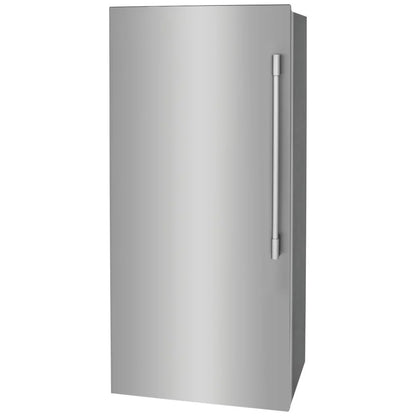 Frigidaire Professional PRDF1922AF 立式冷冻柜，32 7/8 英寸宽，18.6 立方英尺容量，自动，可逆门，内部照明（冷冻室），制冰机，不锈钢颜色