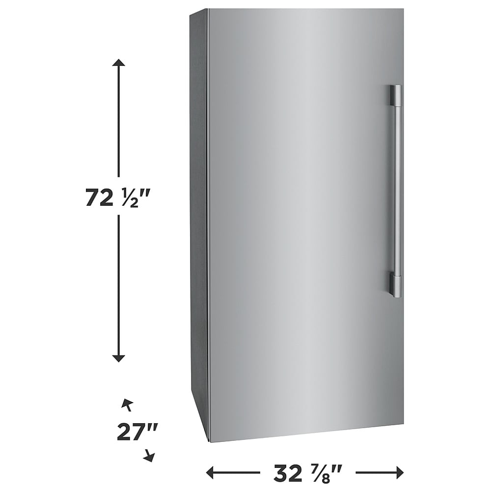 Frigidaire Professional PRDF1922AF Upright Freezer, 32 7/8 inch Width, 18.6 cu. ft. Capacity, Stainless Steel