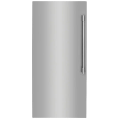 Frigidaire Professional PRDF1922AF 立式冷冻柜，32 7/8 英寸宽，18.6 立方英尺容量，自动，可逆门，内部照明（冷冻室），制冰机，不锈钢颜色