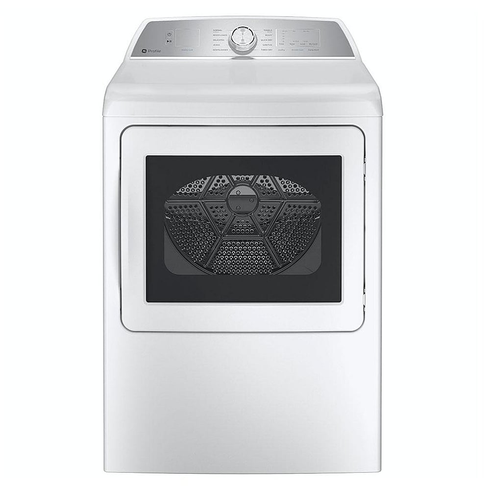 GE Profile PTD60EBMRWS Electric Dryer, 7.4 cu. ft. Dryer Capacity, 12 Dry Cycles, 5 Temperature Settings, Vented, Wifi Enabled, White colour