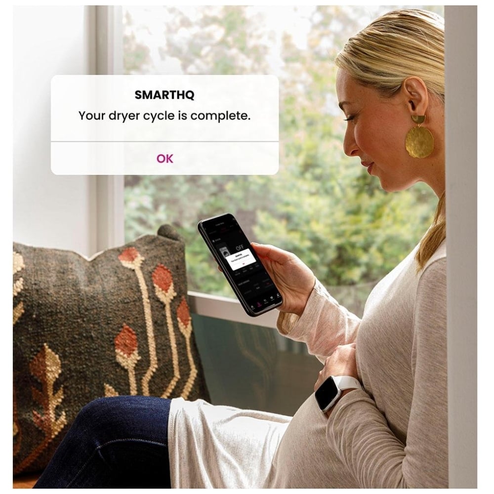 GE Profile PTD60GBSRWS Gas Dryer