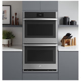 GE Profile PTD7000SNSS Double Wall Oven, 30 inch Exterior Width, True Convection (Both Ovens), Both Ovens Self Clean, 10 cu. ft. Capacity, Temperature Probe, Wifi Enabled, Air Fry, Stainless Steel colour