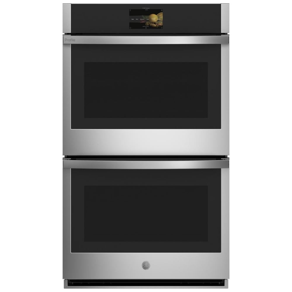 GE Profile PTD7000SNSS Double Wall Oven, 30 inch Exterior Width, True Convection (Both Ovens), Both Ovens Self Clean, 10 cu. ft. Capacity, Temperature Probe, Wifi Enabled, Air Fry, Stainless Steel colour