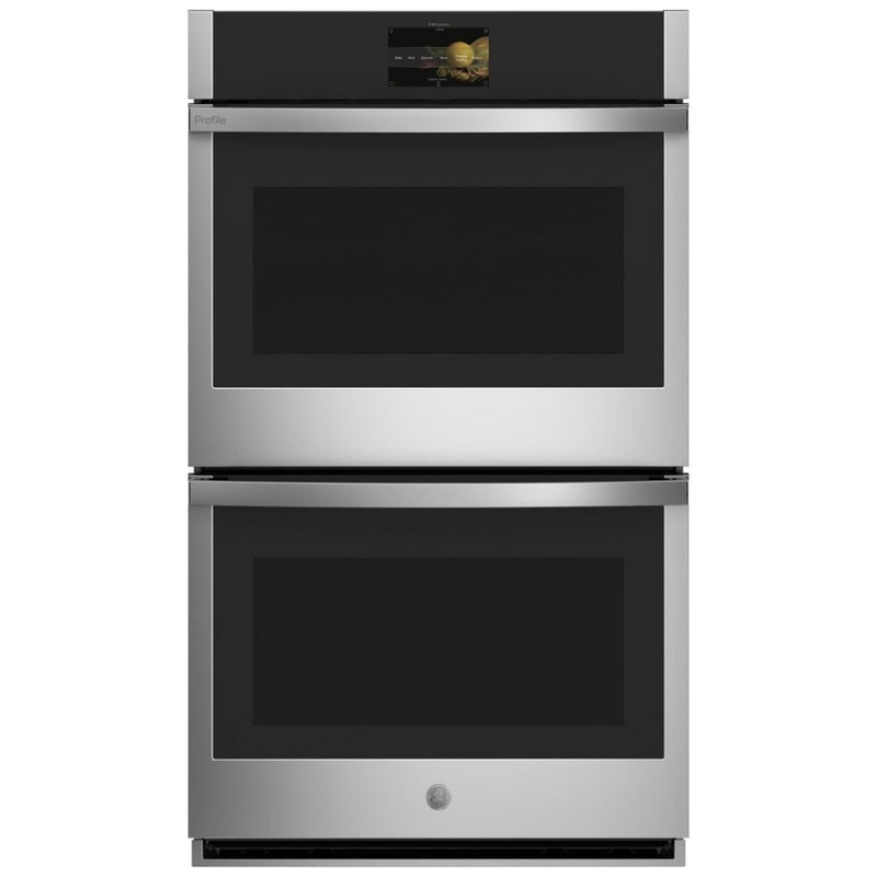 GE Profile PTD7000SNSS Double Wall Oven, 30 inch Exterior Width, True Convection (Both Ovens), Both Ovens Self Clean, 10 cu. ft. Capacity, Temperature Probe, Wifi Enabled, Air Fry, Stainless Steel colour