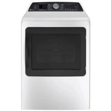 GE Profile PTD70EBMTWS Electric Dryer, 27 inch Width, 7.3 cu. ft. Capacity, Steam Clean, 5 Temperature Settings, White colour