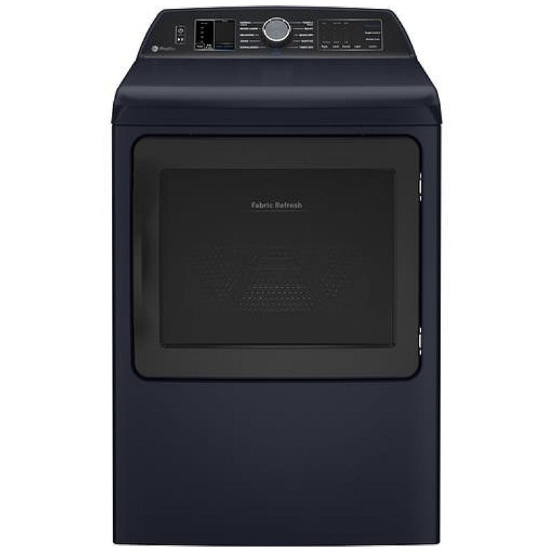 GE Profile PTD90EBMTRS Electric Dryer, 7.3 cu. ft. Dryer Capacity, 12 Dry Cycles, Steam Clean, 5 Temperature Settings, Vented, Wifi Enabled, Sapphire Blue colour