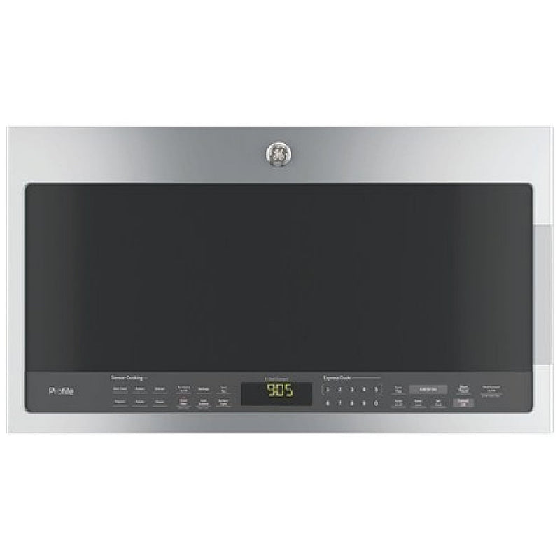GE Profile PVM2188SJC Over the Range Microwave, 30 inch Exterior Width, 2.1 cu. ft. Capacity, 400 CFM, 1,050 W Watts, Incandescent , Stainless Steel colour